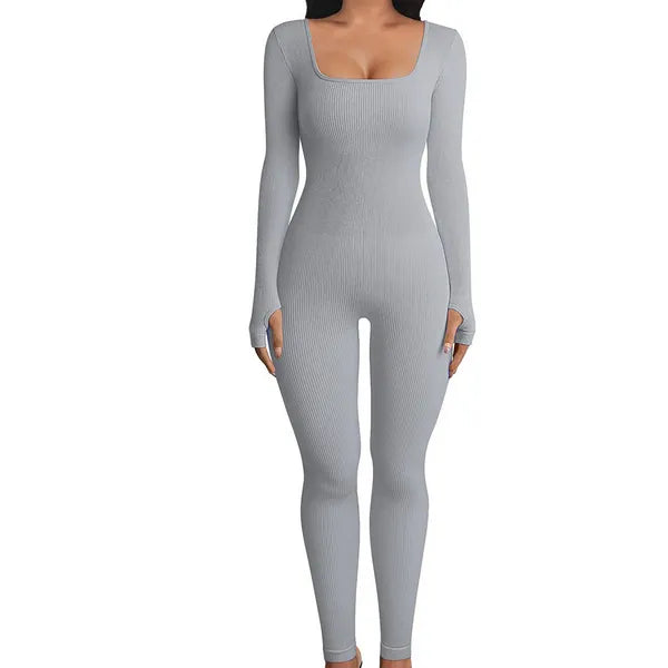 Ribbad Långärmad Jumpsuit (1+1 GRATIS)